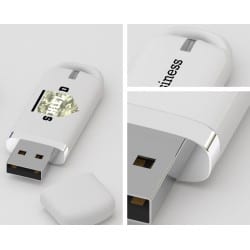 Clé USB plastique Easy avec marquage logo pour dossier de presse