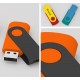 Clé USB publicitaire sur-mesure Twister Color personnalisation couleur coque et marquage logo