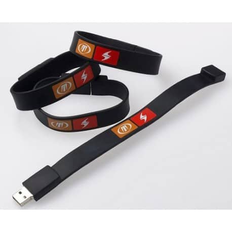 Clé USB publicitaire bracelet Silik marquage logo pas cher pour événement