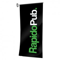 Drapeau vitrine ventouse éco polyester