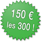 300 euros les 300 pièces !