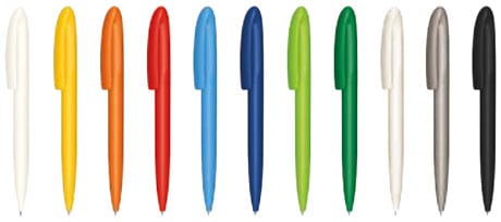 Les couleurs disponibles du stylo publicitaire en bio-plastique